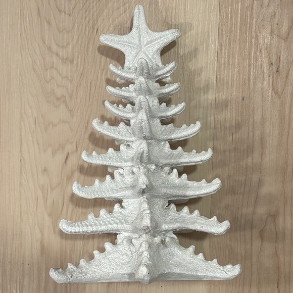 White Starfish Nautical Decorative Christmas Tree Sculpture - Picture 4 of 6